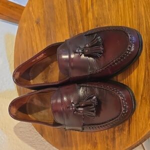 Allen Edmonds Stowe Burgundy Oxblood Tassel Penny loafers Office Neutral Sz.9.5